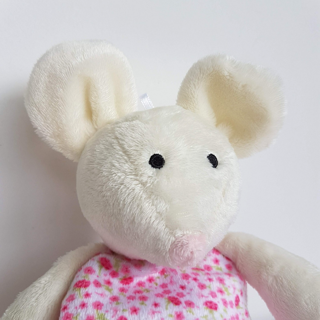 Ollie's Place MOUSE PINK FLOWER Lovey Security Comforter Sleep Toy Soft Toy Cute1