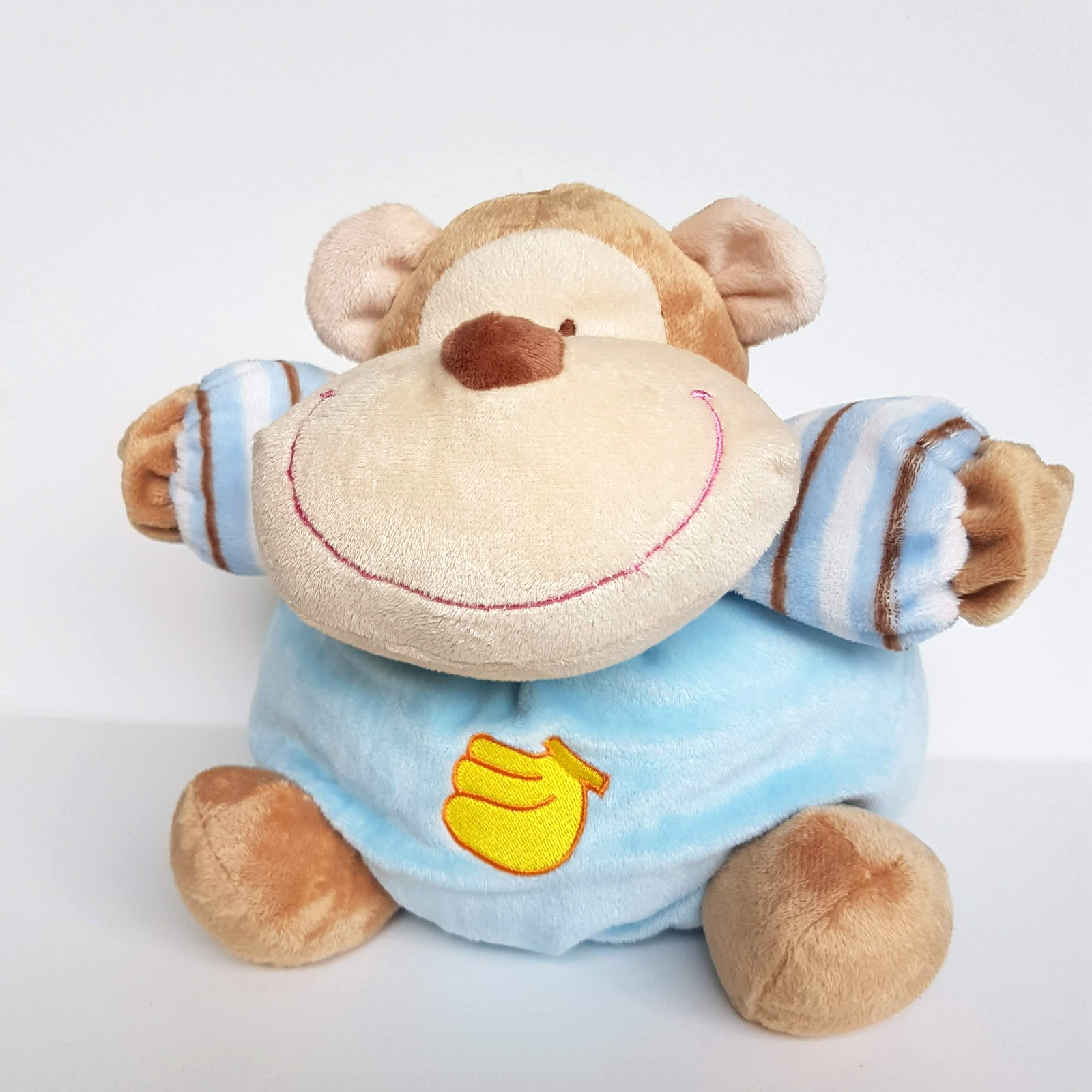 Tommee Tippee BANANA BLUE MONKEY Stuffed Animal 23cm Plush Soft Toy Baby Rattle2