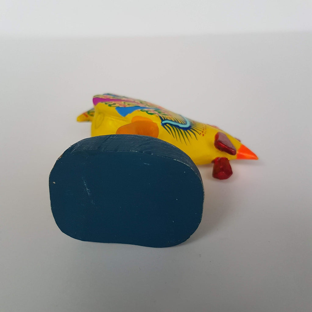 Mexican Folk Art ROOSTER Alebrije Decorative Bird Wooden Hand Painted 10.5cm6