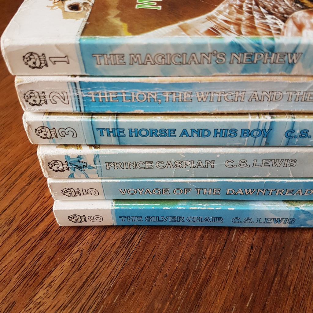 C.S Lewis NARNIA BOOK 1 6 Bundle Lion Witch Caspian Vintage Fiction Fantasy Lot9