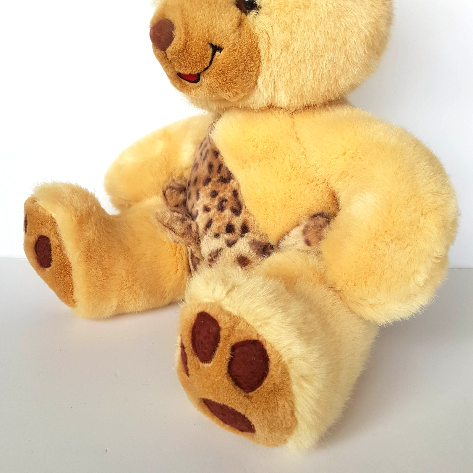 CAVEMAN Teddy Bear 33cm Plush Cuddly Stuffed Animal Soft Toy Clothes Leopard3