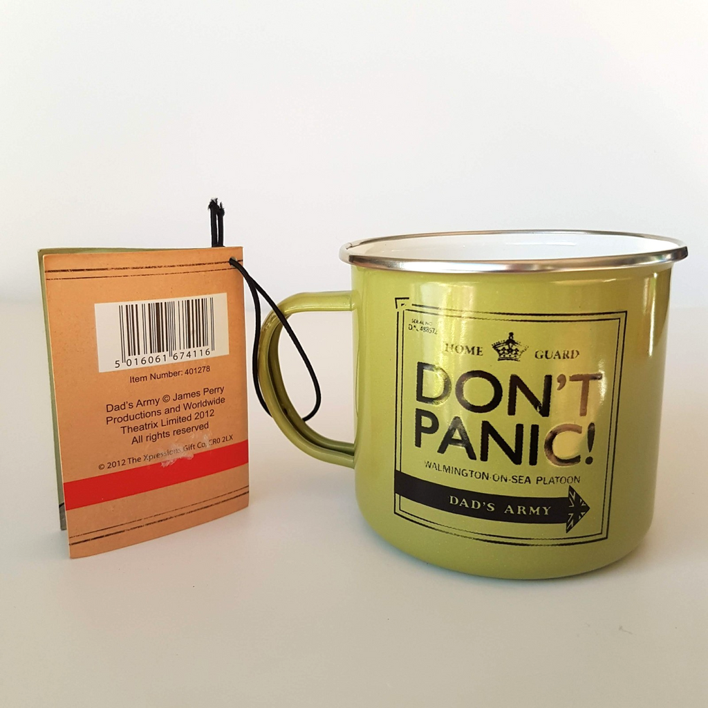 Dad's Army DON'T PANIC ENAMEL MUG 2012 Military Comedy TV Series CHIPPED Gift6