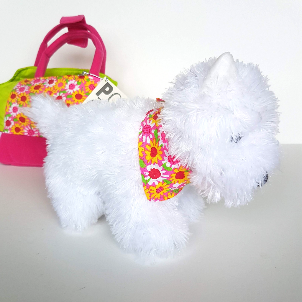 Rare POP DOG West Highland Terrier Plush Carrier 18cm Stuffed Animal Soft Toy10