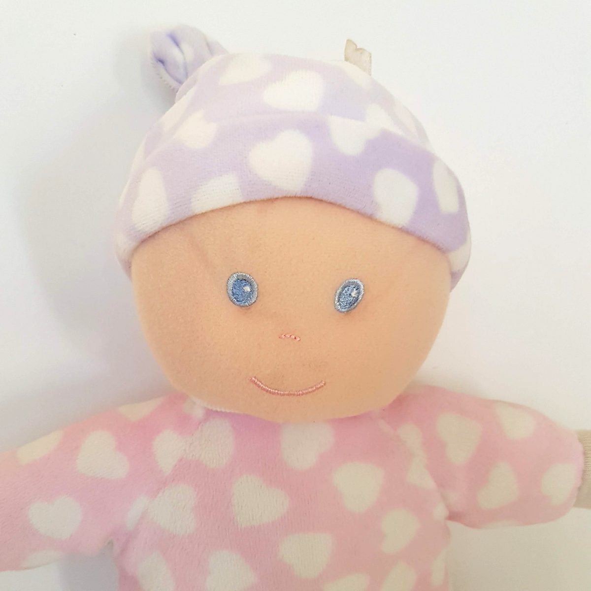 Rare Vintage Lamaze BABY DOLL Lovey Plush 32cm Comforter Soft Toy Purple Pink1