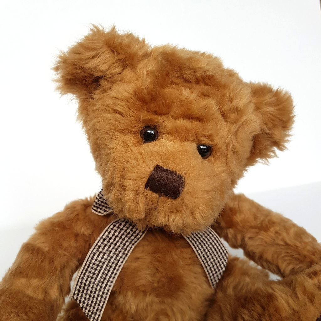 Russ LANGLEY TEDDY BEAR 28cm Plush Soft Toy Stuffed Animal Cuddly Floppy Heavy1