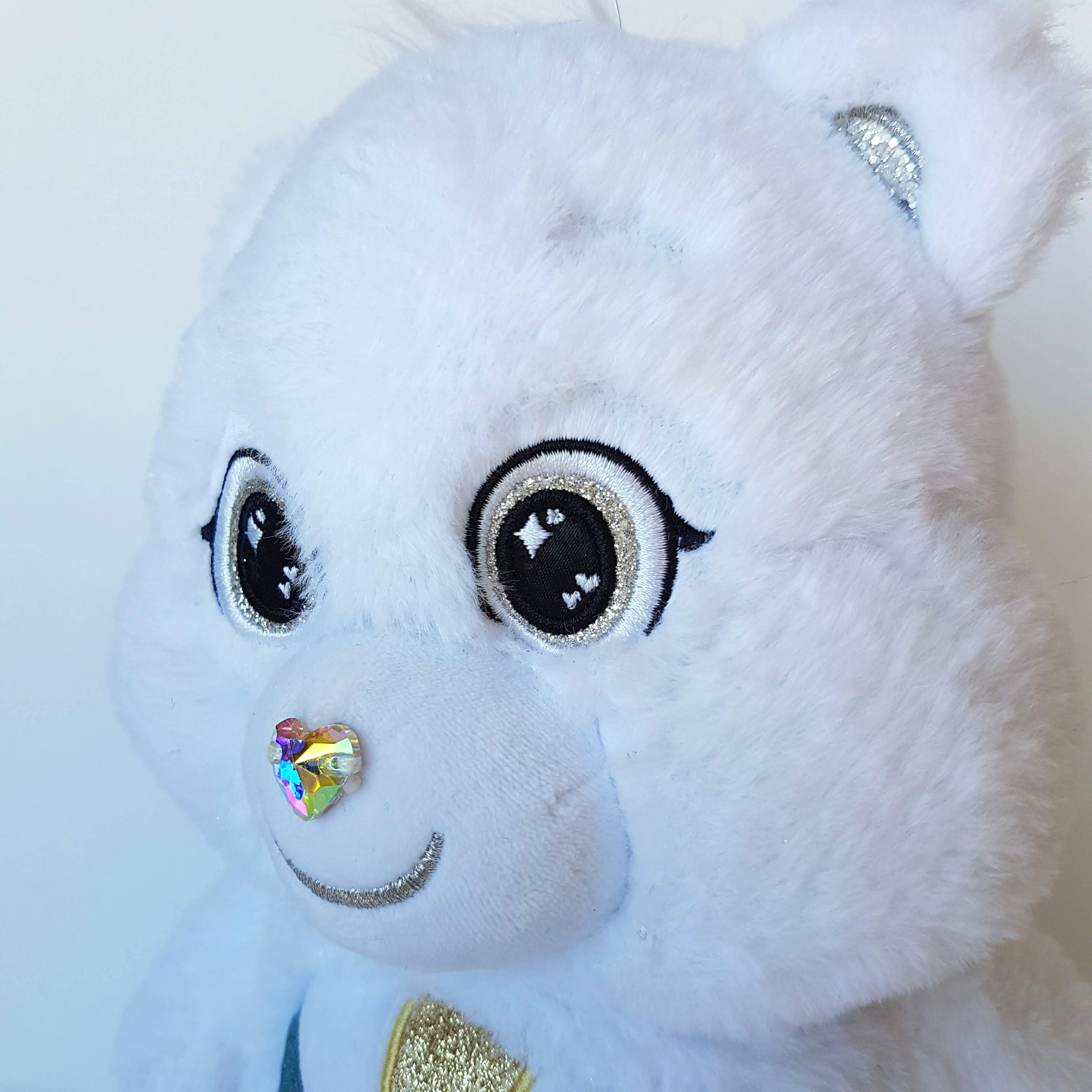 Care Bear HOPEFUL HEART Collector's Edition 2022 36cm Crystal Nose White Glitter2
