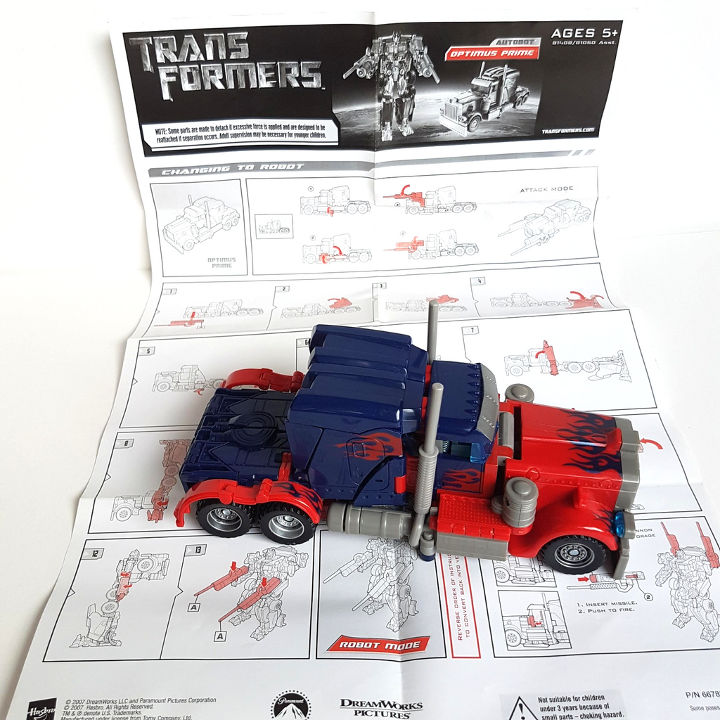 Transformers OPTIMUS PRIME Truck 2007 18cm Autobot Robot Action Figure Toy EUC1