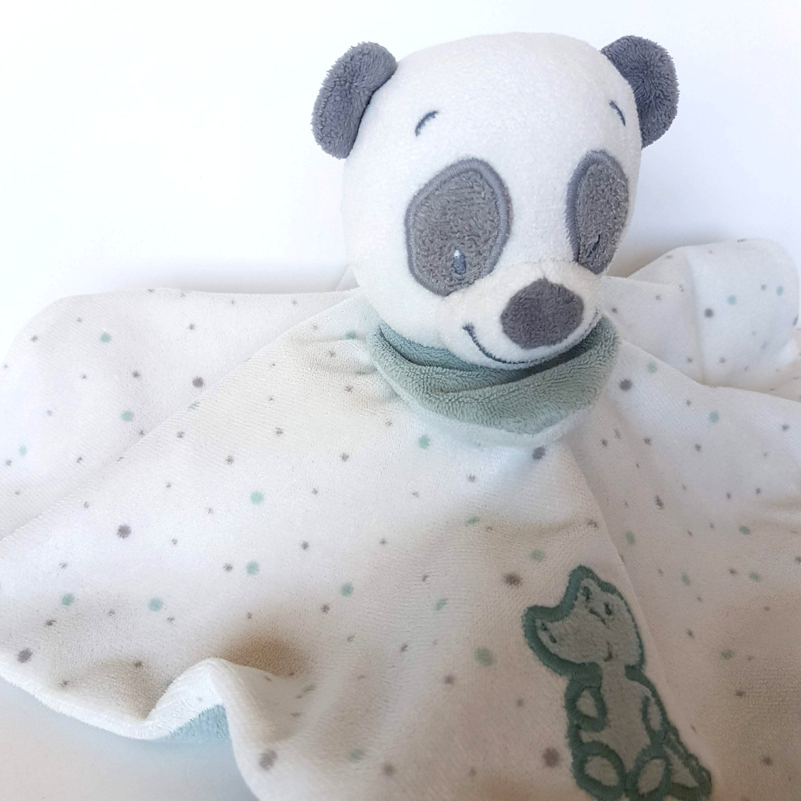 Nattou PANDA BEAR Baby Lovey Security Blanket Plush Comforter Soft Toy Animal1