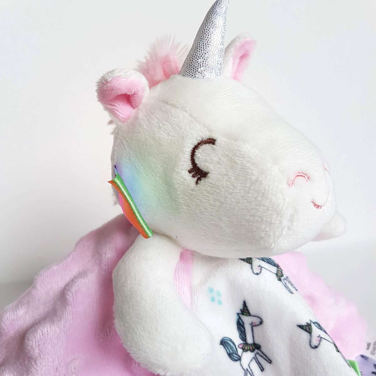 Adorable UNICORN Lovey Security Comforter Minky Dot Sleep Soother Baby Soft Toy1