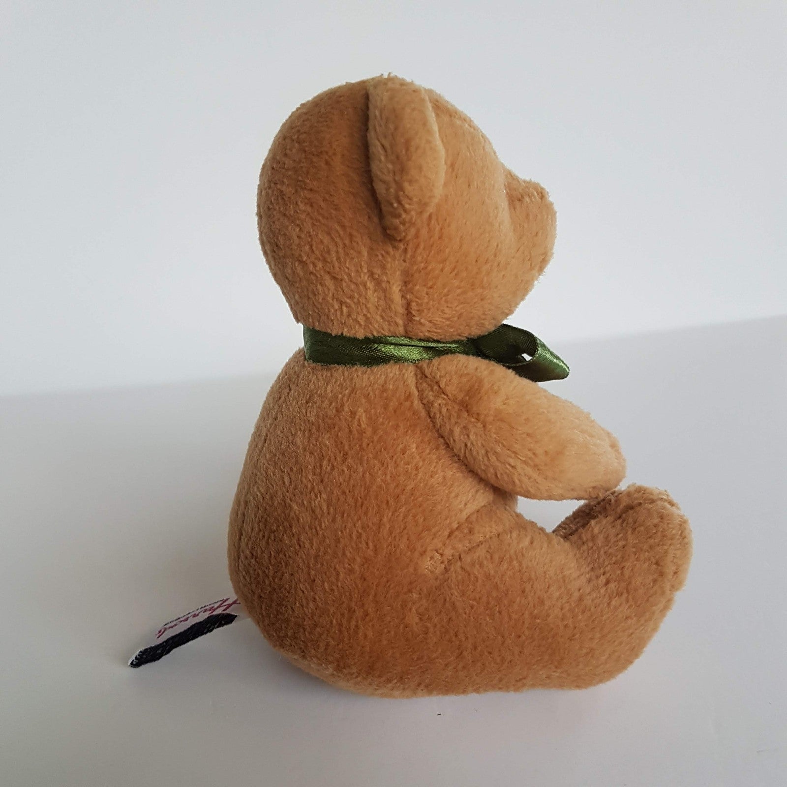 Harrods Knightsbridge TEDDY BEAR 15cm Stuffed Animal White Green Bow Soft Toy7