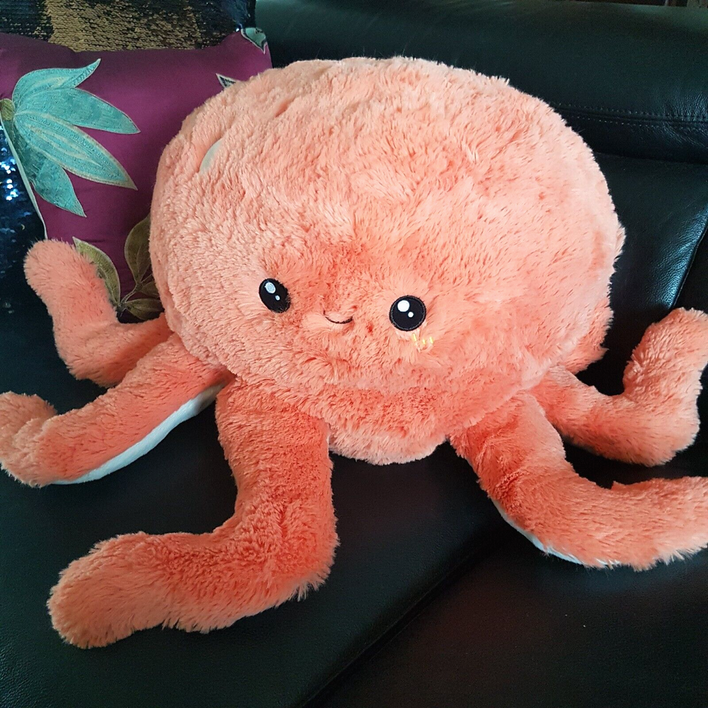 Jumbo Squishable CORAL OCTOPUS Plush PINK Soft Toy Cuddle Pillow Stuffed Animal0