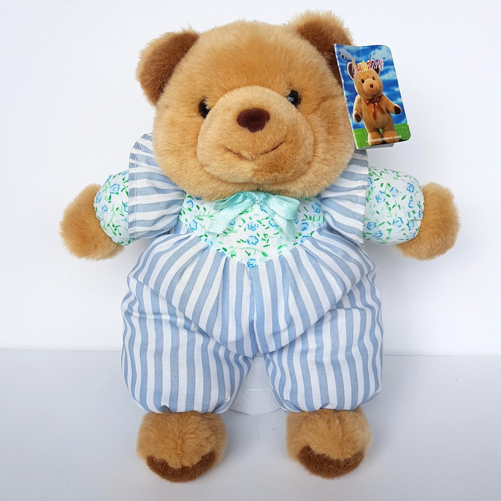 Canterbury Toys PUFFY BEAR Stuffed Animal 29cm Soft Toy Teddy Puffy Body Stripe0