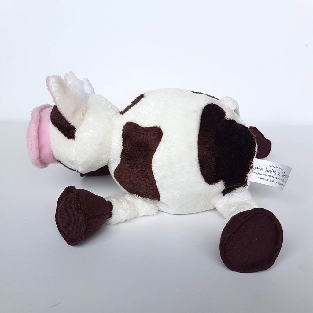 Rare MAKE BELIEVE IDEAS Plush Cow 2007 18cm Stuffed Animal Soft Toy Farm Floppy2