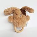 OB Designs DAVE DOG Baby Lovey Rattle 17cm Comforter Activity Toy Plush Soft Toy0