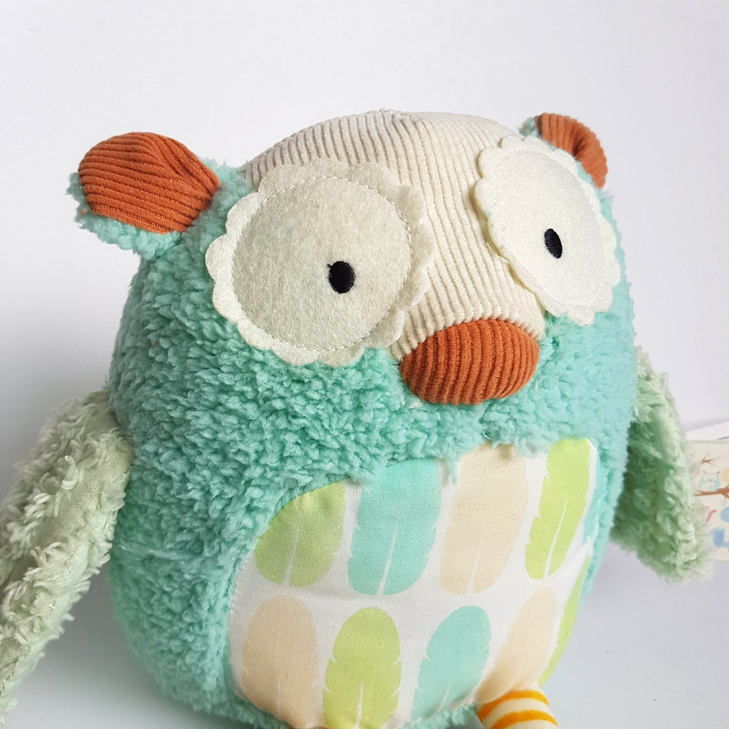 Russ Junglelee OWL BIRD Teal Pastel TAGS 19cm Plush Stuffed Animal Soft Toy Cute1