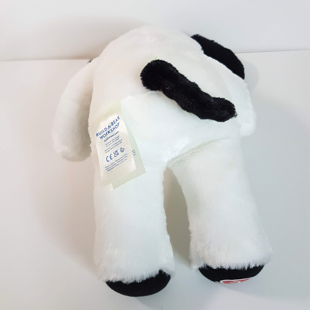 BAB Condo Cubs BLACK WHITE DOG + BOW Build A Bear Plush Stuffed Animal Soft Toy7