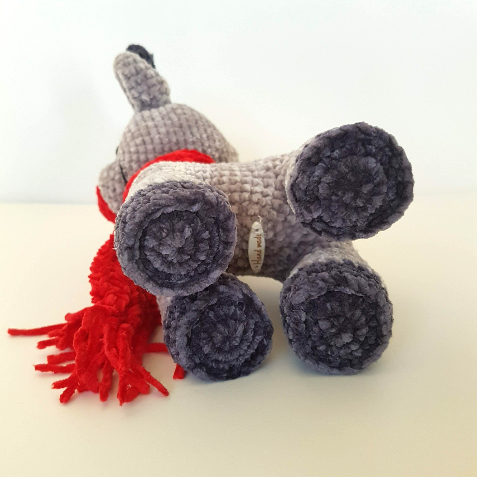 Handmade Crochet CHENILLE CHRISTMAS REINDEER Plush 21cm Soft Toy Stuffed Animal6