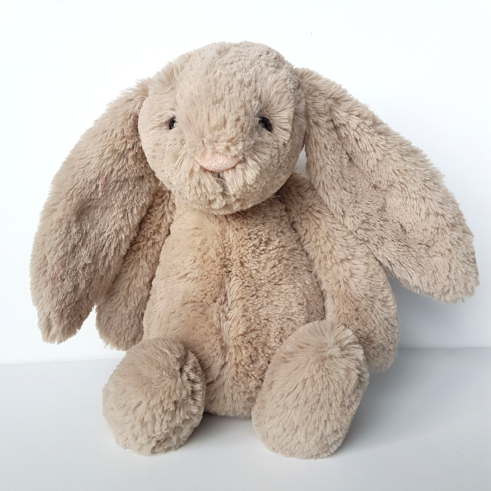 Jellycat BEIGE BASHFUL BUNNY Medium 12" Plush Stuffed Animal Soft Toy0
