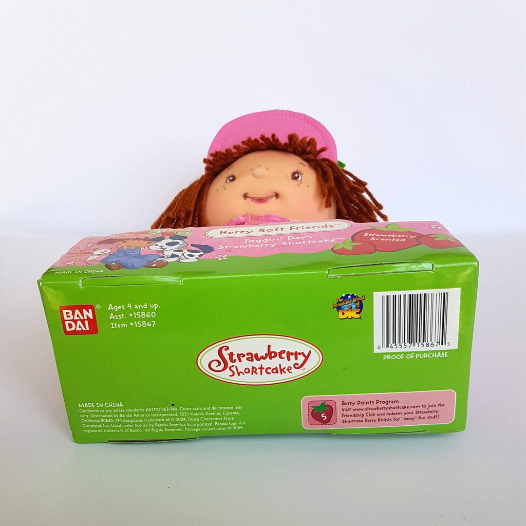 STRAWBERRY SHORTCAKE Berry Soft Friends Joggin' Days Pink Plush Rag Doll BOXED9
