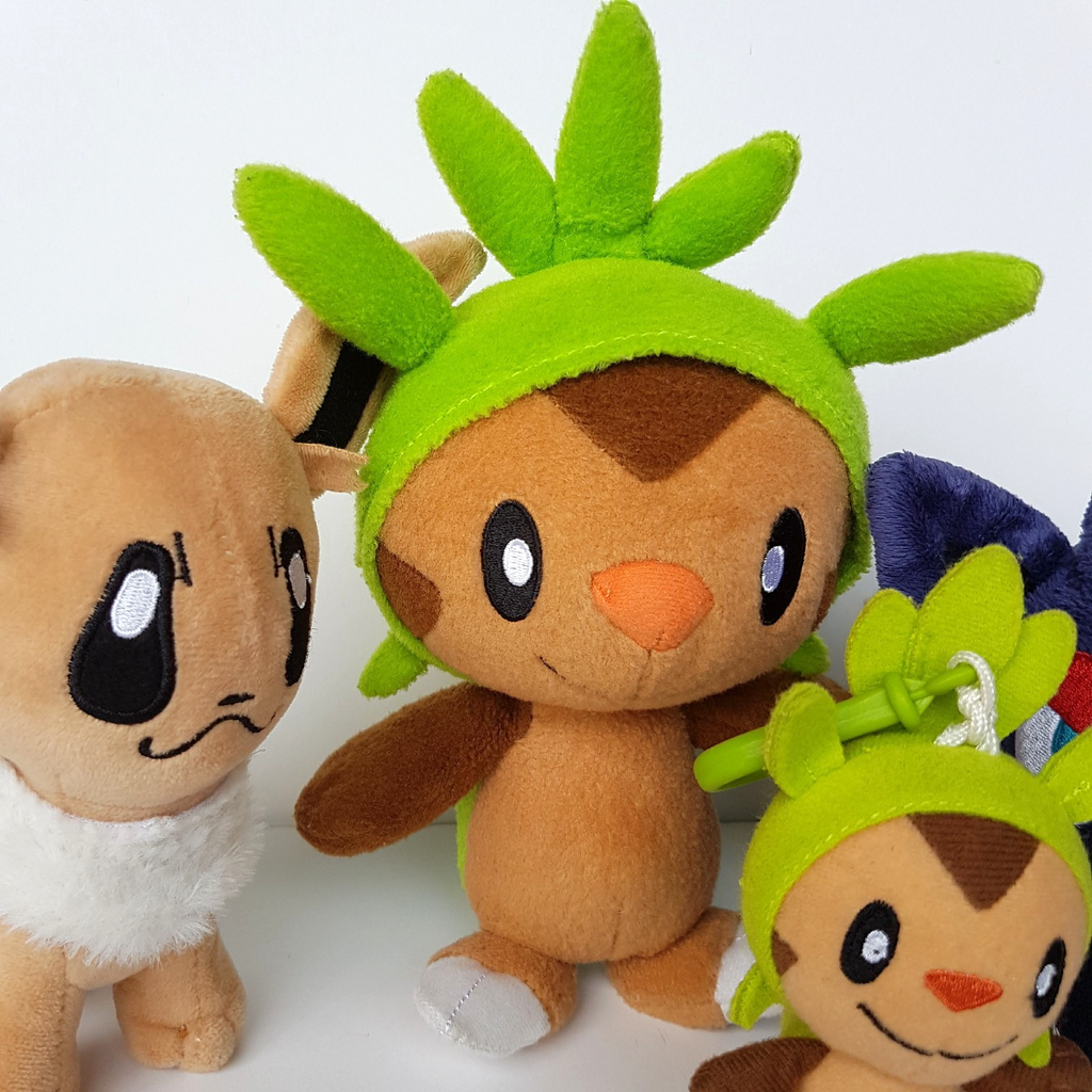 Pokemon CHESPIN ZORUA EEVEE Plush KEYCHAIN Toys Gaming Nintendo Soft Toy Bundle3