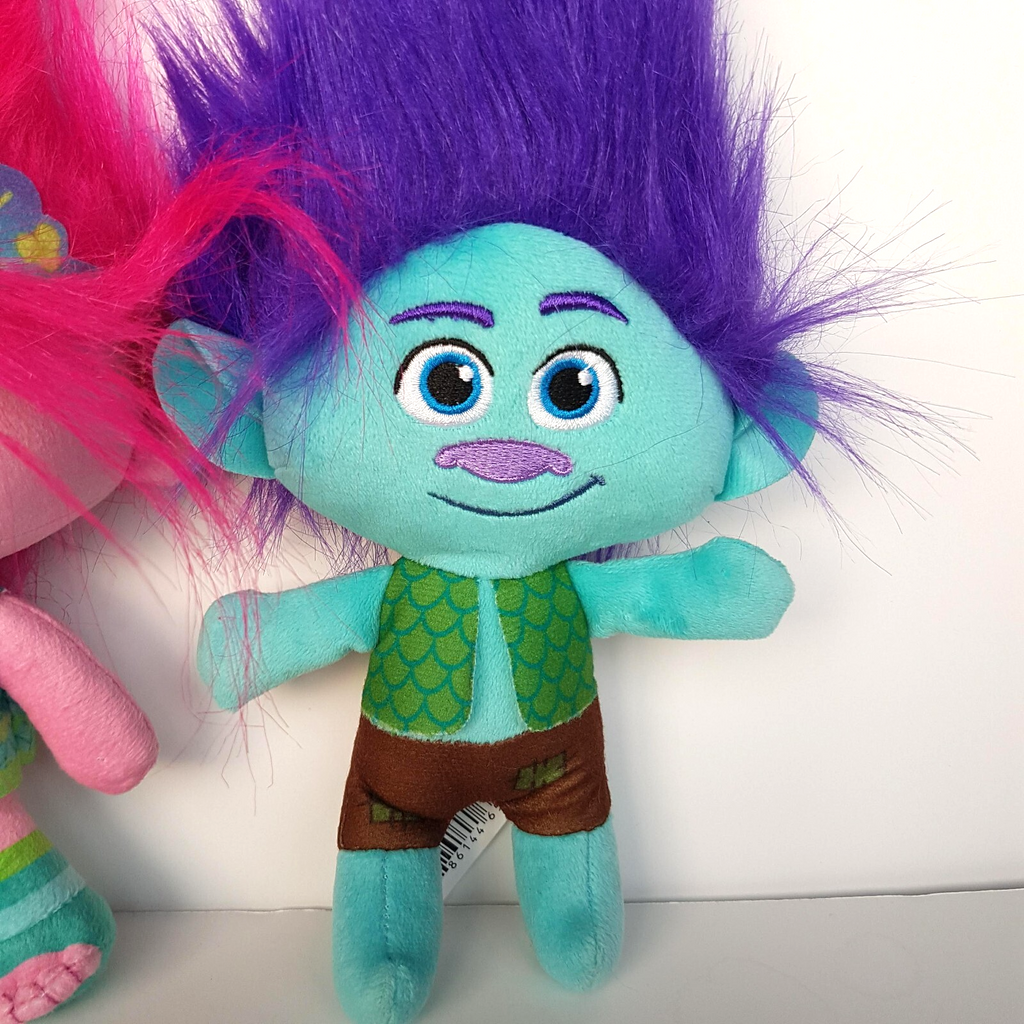 TROLLS Dreamworks POPPY & BRANCH 24cm Character Plush Stuffed Monsters Soft Toys4