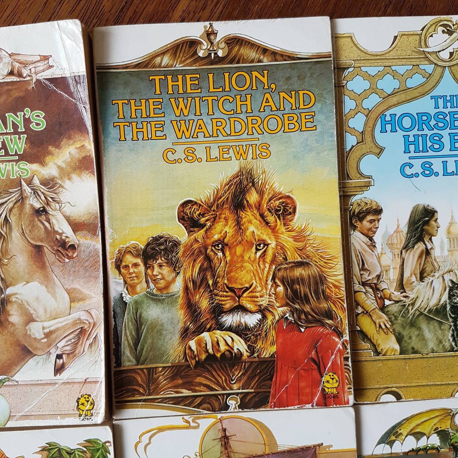 C.S Lewis NARNIA BOOK 1 6 Bundle Lion Witch Caspian Vintage Fiction Fantasy Lot2