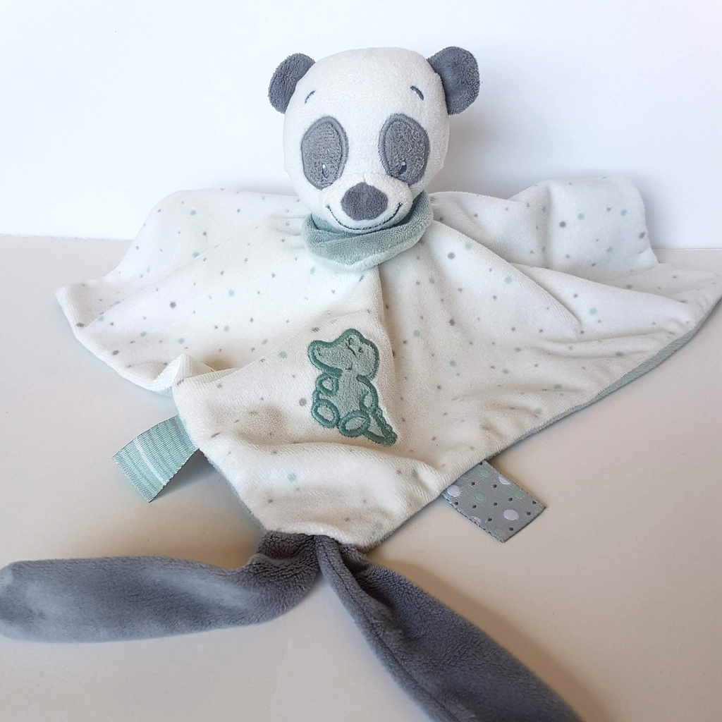 Nattou PANDA BEAR Baby Lovey Security Blanket Plush Comforter Soft Toy Animal2