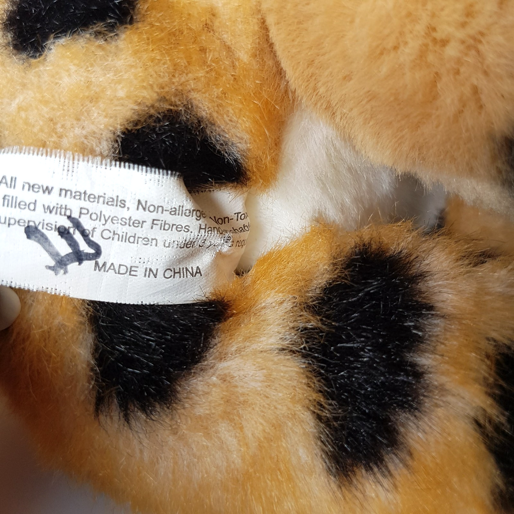 Korimco SERVAL WILD CAT Laying Plush Stuffed Animal Soft Toy Safari Animals Cute8