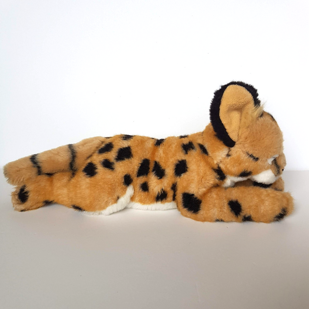 Korimco SERVAL WILD CAT Laying Plush Stuffed Animal Soft Toy Safari Animals Cute5