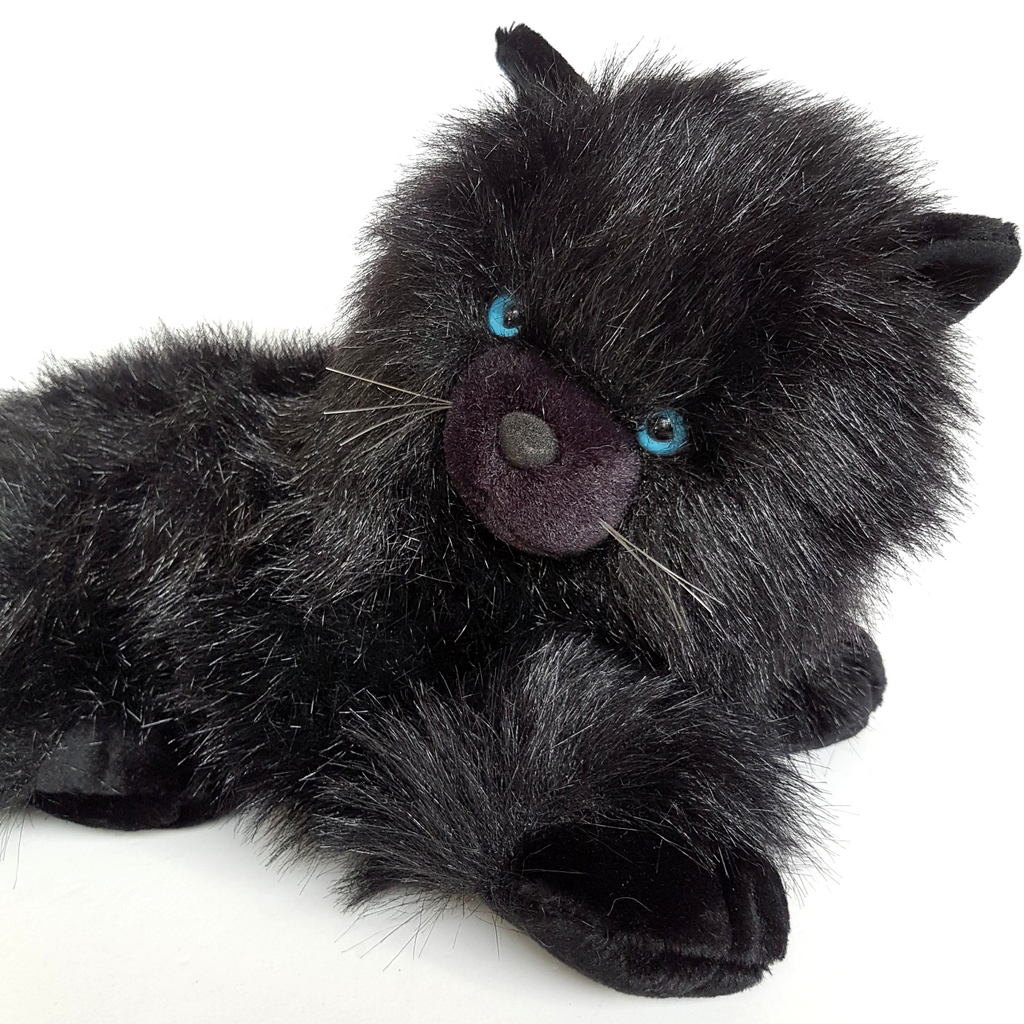 Blue Eye BLACK CAT Plush Soft Toy Stuffed Animal UNBRANDED Cuddly Cute Pet Toy1