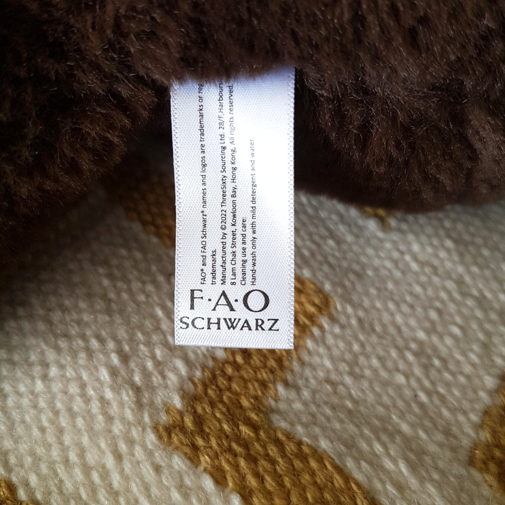FAO Schwarz LARGE BEAR Plush 49cm Floppy WEIGHTED 1.2kg Stuffed Animal Soft Toy5