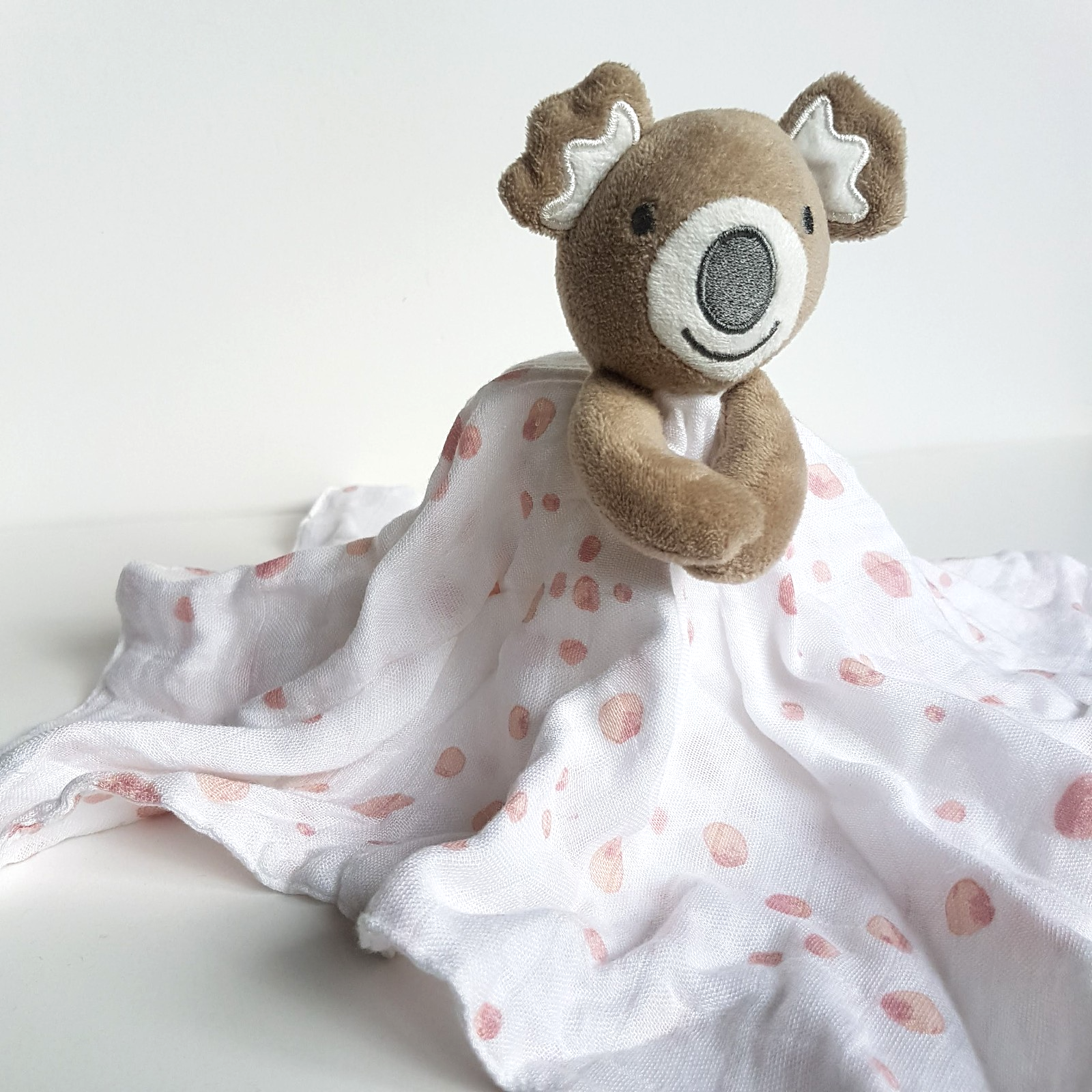 Little Bamboo KOALA LOVEY Soft Toy Comforter Security Blanket Minky Dot Sleep1