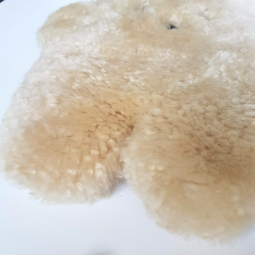 Oh Aldo 100% Australian Sheepskin FLAT BEAR Soft Toy 29cm Stuffed Animal Genuine3