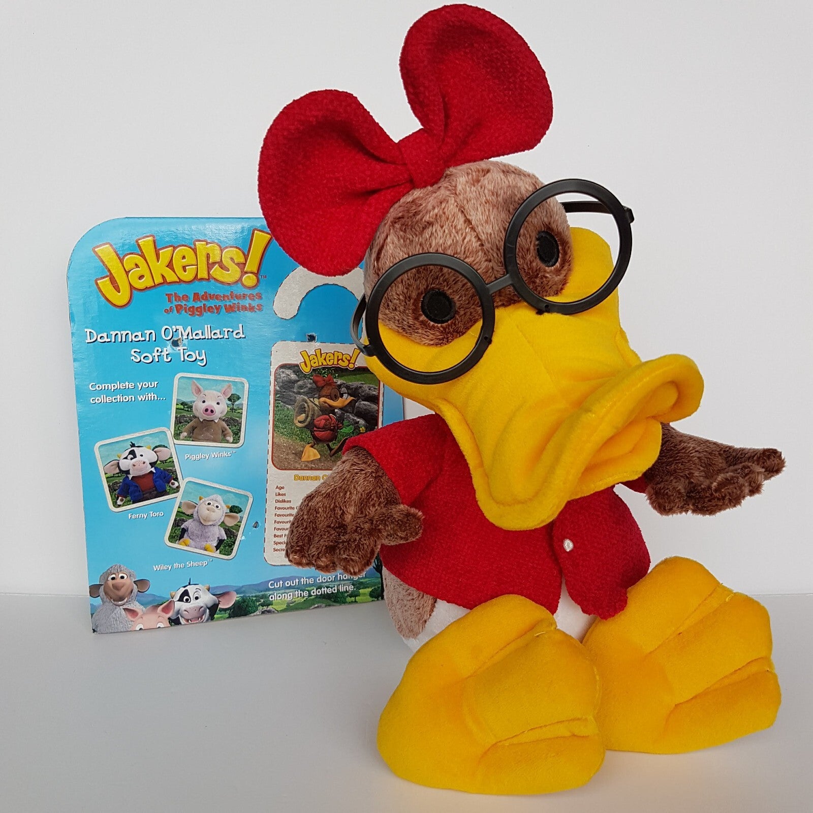 RARE LARGER SIZE Jakers! 39cm Adventures of Piggley Winks DANNAN O'MALLARD Duck0