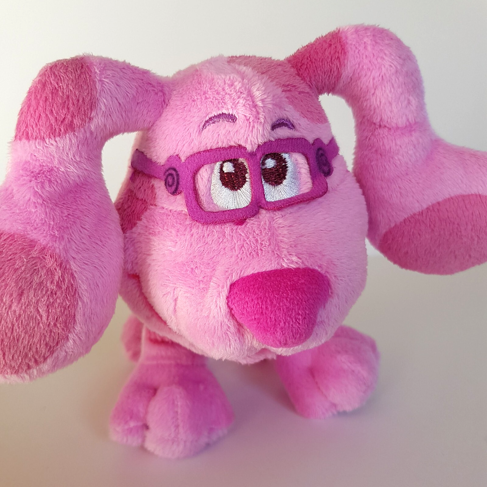 Blues Clues MAGENTA Plush Dog Nikelodeon Soft Toy Stuffed Animal Pink Glasses0