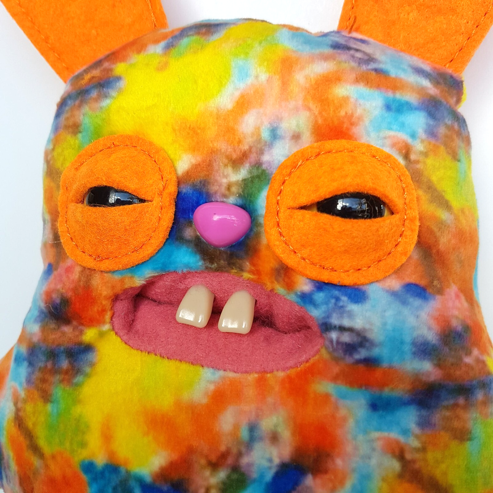 Fuggler RABID RABBIT Plush Funny Ugly Monster Laboratory Misfits Orange Splatter4