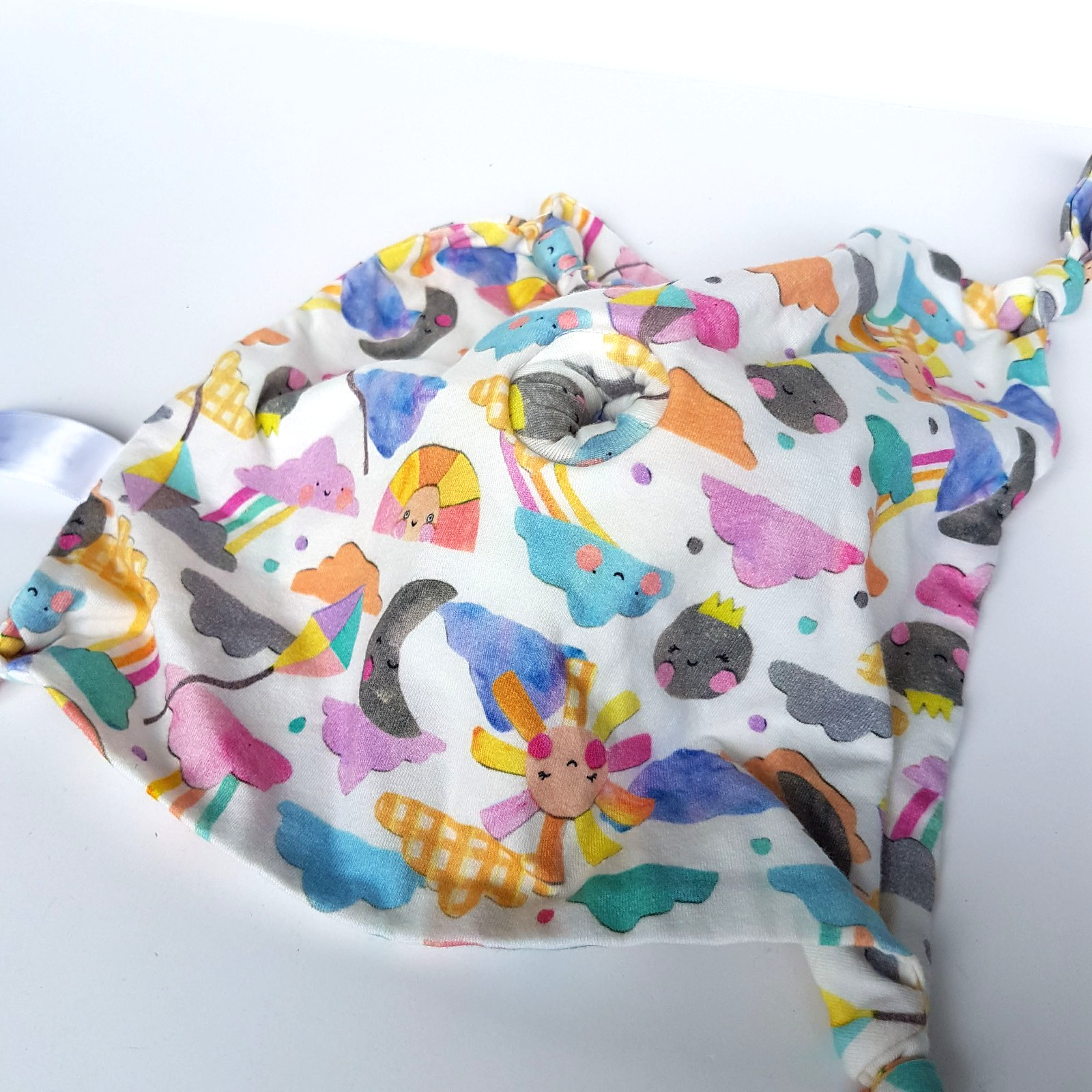 Little Green SUN CLOUD RAINBOW Baby Comforter Security Blanket Laura Blythma10