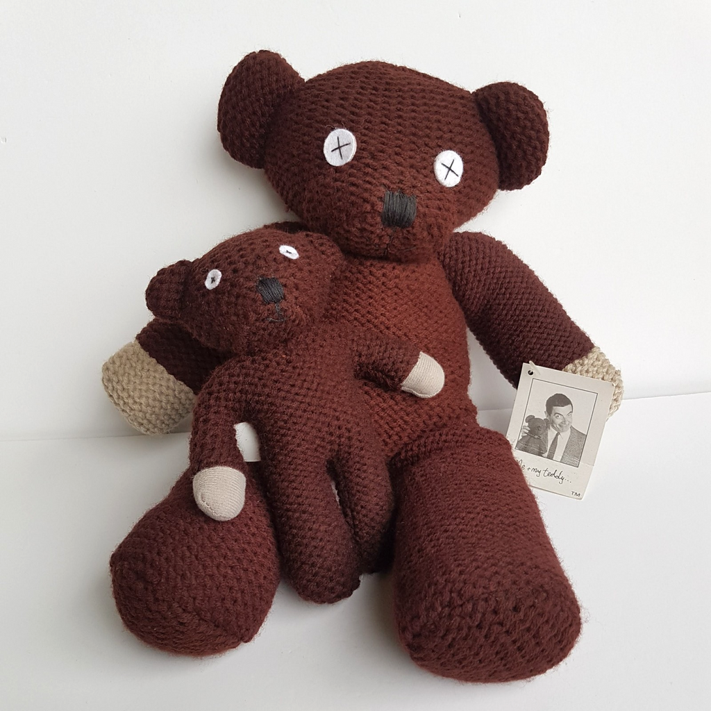 Genuine MR BEAN TEDDY BEARS Vintage 1996 1997 Soft Toy Plush Stuffed Animal Knit0
