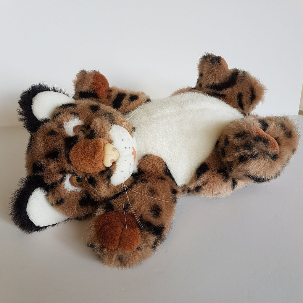 RARE Vintage CHEETAH LEOPARD WILD CAT CUB Plush Soft Toy Stuffed Animal Jungle1