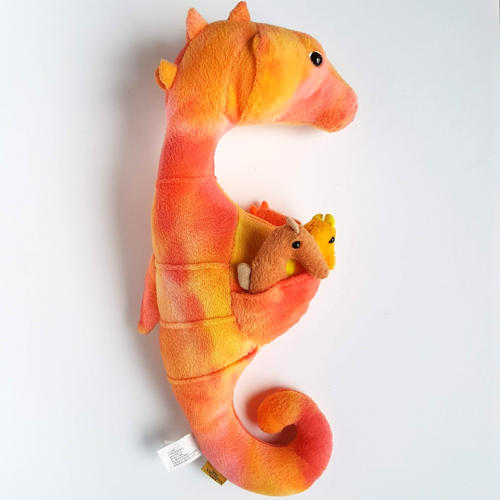Wild Republic SEAHORSE + BABIES Plush 36cm Sea Stuffed Animal Ocean Soft Toy0