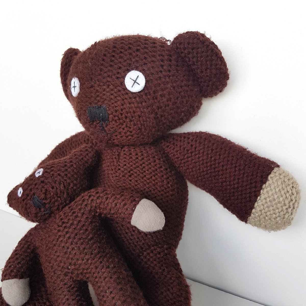 Genuine MR BEAN TEDDY BEARS Vintage 1996 Soft Toy Plush Stuffed Animal Knit Cute4