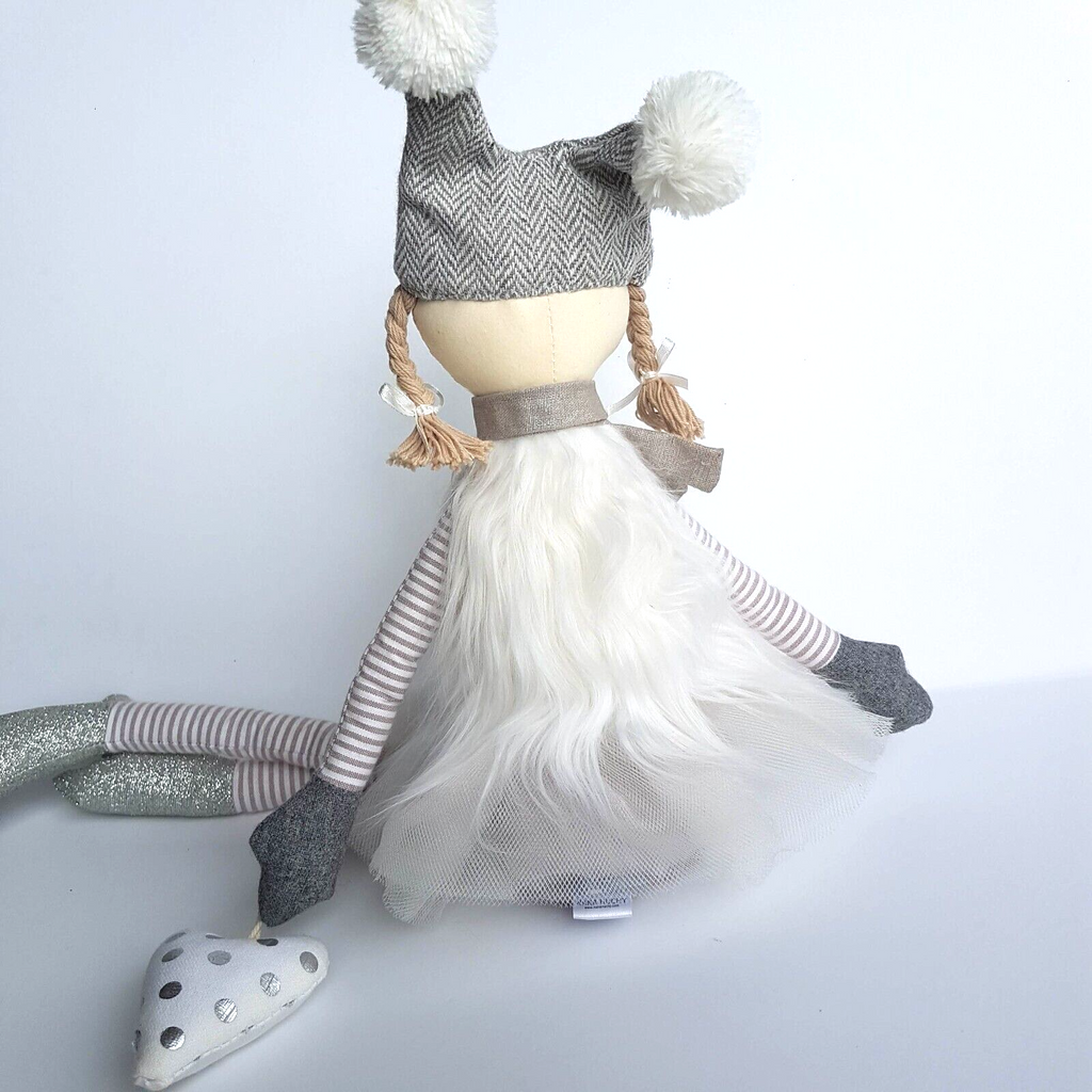 Nana Huchy WINTER FAIRY Rag Doll 58cm Soft Toy  Silver Glitter Long Legs Cute5
