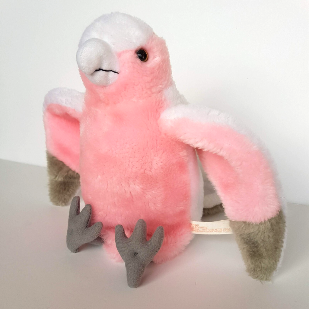 Harwil GALAH Pink Bird Hand Puppet Stuffed Animal Soft Toy Australian Native Toy2