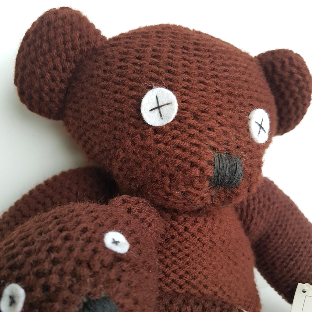Genuine MR BEAN TEDDY BEARS Vintage 1996 1997 Soft Toy Plush Stuffed Animal Knit5