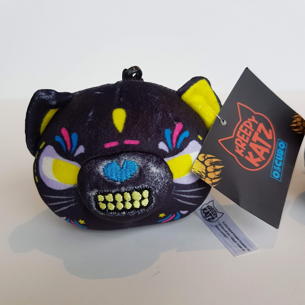 KREEPY KATZ Clip On Key Ring LOT Cat Plush Frankenkitty Fungus Oscuro Kandy Toy12