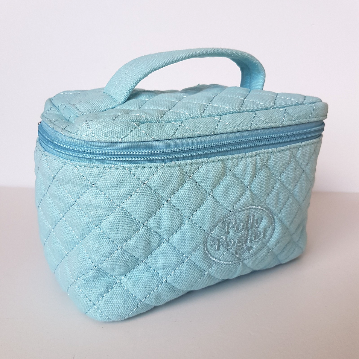 Polly Pocket MAKE UP BAG TOTE Blue Quilted Accessories 12cm Mattel Collectible1