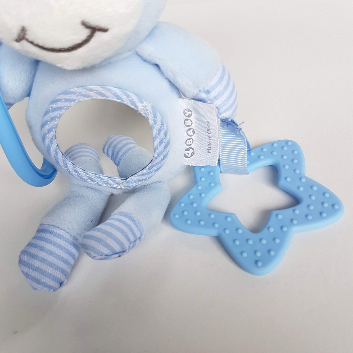 4Baby BLUE DOG Lovey Hanging Activity Toy Puppy Security Comforter Cute Soft Toy3