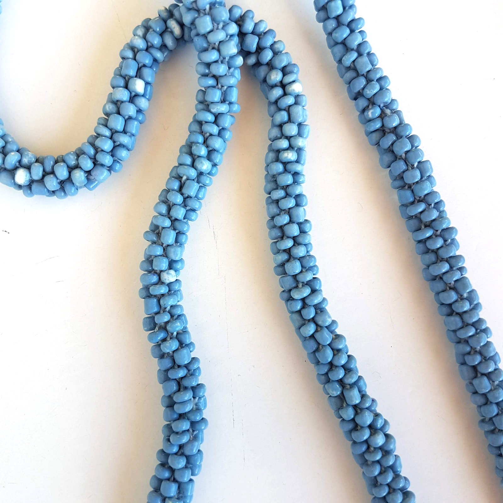 Beaded Long ROPE STRAND NECKLACE 120cm Blue Beach Jewellery Coastal Boho Fashion2