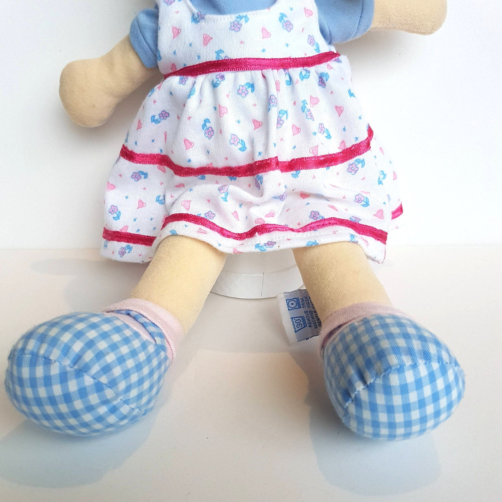 RARE Happy Star VELOUR BABY DOLL Terry Towel Fabric Rag Doll Soft Toy 37cm Cute4