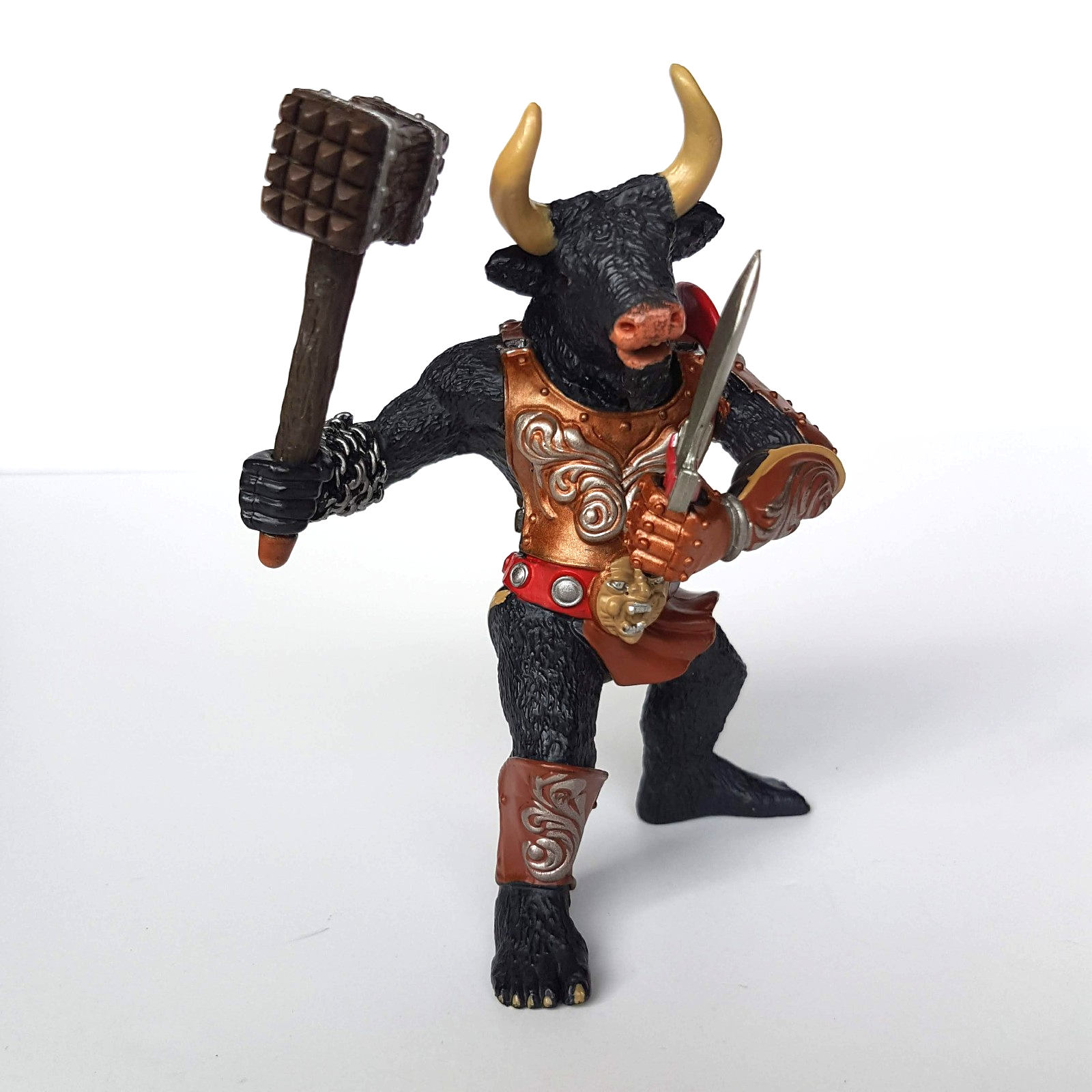 RARE Papo BLACK MINOTAUR VARIANT Action Figure 10cm Fantasy 2006 Animal Warriors6